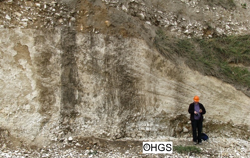 Chalk gravels at Danes Dyke, Yorkshire