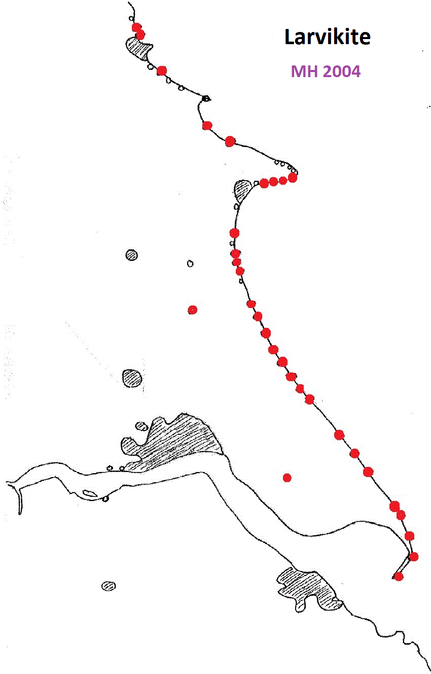 Larvikite erratics