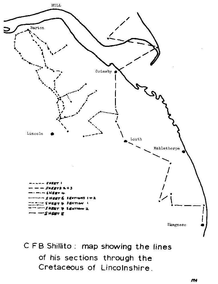 Cretaceous beds on north Lincolnshire