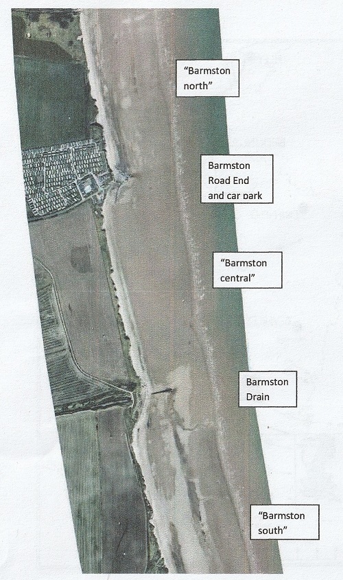 Air photograph of Barmston cliff